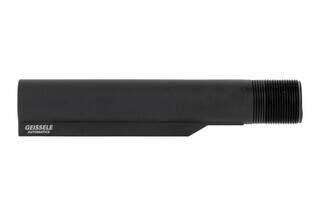 Geissele Automatics premium grade MIL-SPEC AR-15 buffer tube has a black anodized finish and MIL-SPEC diameter